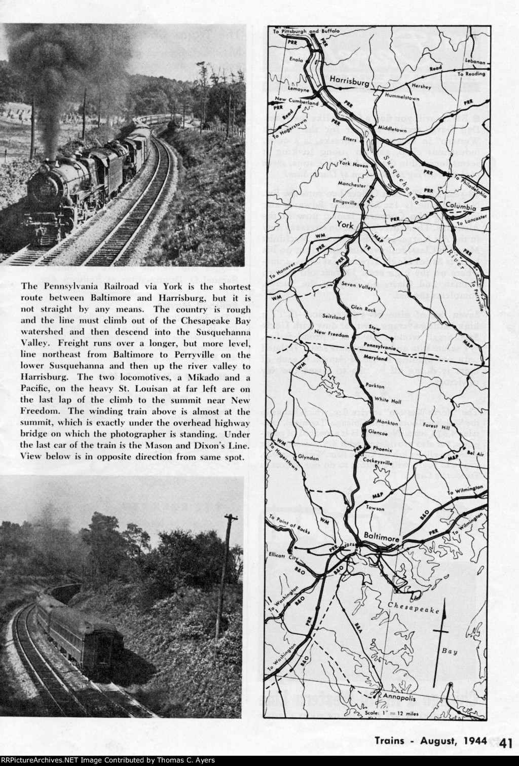"From Baltimore To Harrisburg On The PRR," Page 41, 1944
